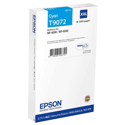 Espon WorkForce Cyan cartucho de tinta XL - Epson T9072