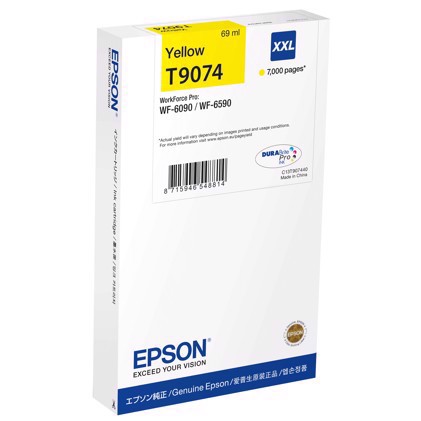 Espon WorkForce Yellow cartucho de tinta XL - Epson T9074