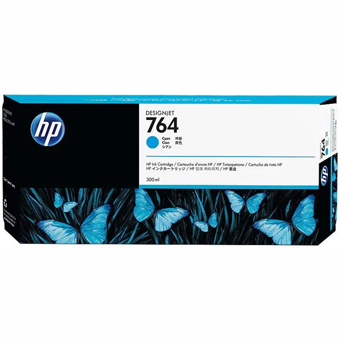 HP 764 cyan cartucho de tinta, 300 ml