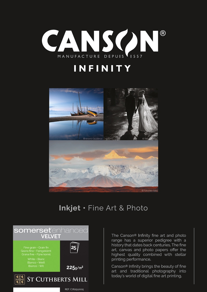 Canson Somerset Enhanced Velvet 225 g/m² - A2, 25 arca