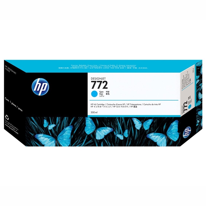 HP 772 cyan cartucho de tinta, 300 ml