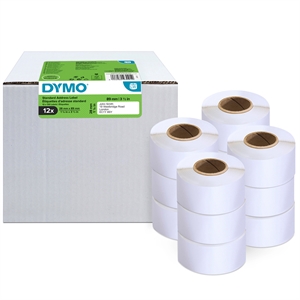 Dymo DYMO LabelWriter etiquetas estándar de 28 mm x 89 mm para direcciones, paquete de 12 unidades.