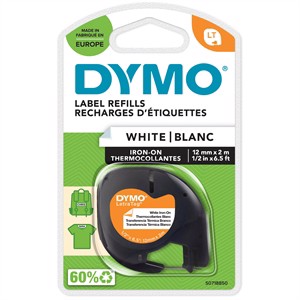 DYMO Letratag es una cinta adhesiva de transferencia fácil.