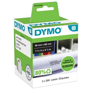 Dymo Label Addressing 36 x 89 perm blanco (2 x 260 piezas).