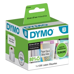 Dymo Label Multi 32 x 57 remov blanco mm, 1000 unidades.