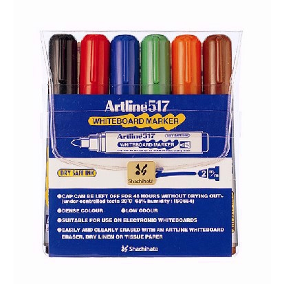 Artline Whiteboard Marker 517 set de 6