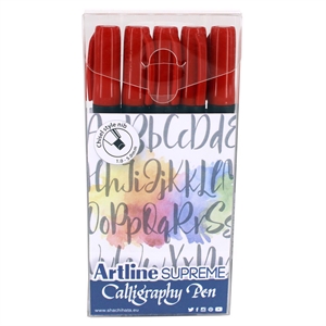 Artline Supreme Plumilla de Caligrafía 5 - set rojo