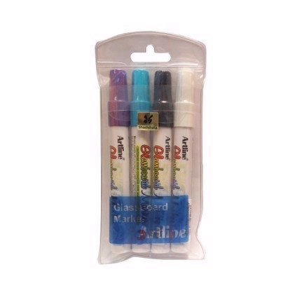 Artline Rotulador para pizarra de vidrio (4 en estuche)