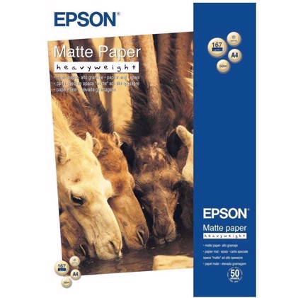 Epson Matte Paper Heavy Weight 167 g, A4 - 50 hojas 