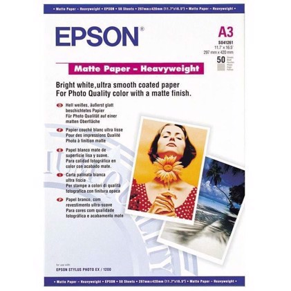 Epson Matte Paper Heavy Weight 167 g, A3 50 hojas 