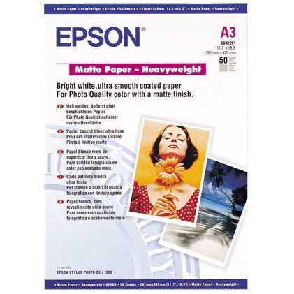 Epson Matte Paper Heavy Weight 167 g, A3 50 arca 