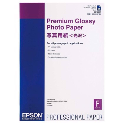 Epson Premium Glossy Photo Paper 255 g, A2 25 arca 