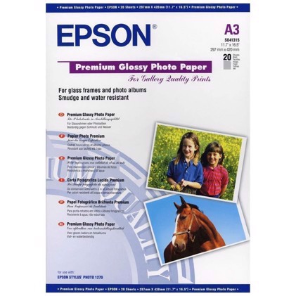 Epson Premium Glossy Photo Paper 255 g, A3 - 20 arca 