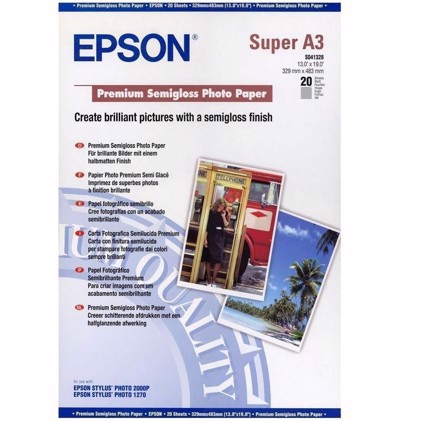 Epson Premium Semigloss Photo Paper 251 g, A3+ 20 hojas 