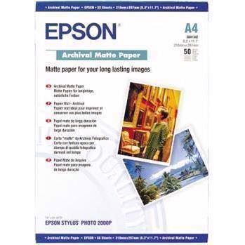 Epson Archival Matte Paper 192 g, A4 - 50 hojas 