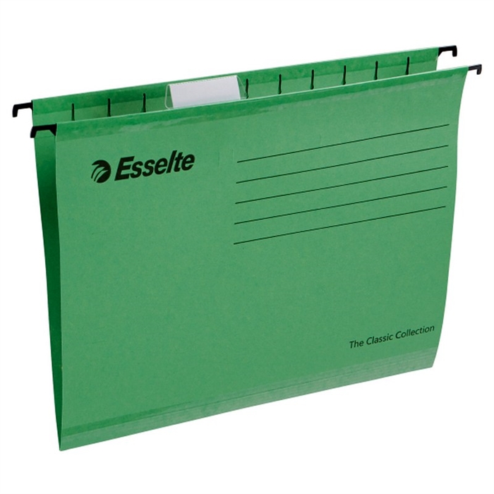 Esselte Carpeta colgante reforzada folio verde (25)