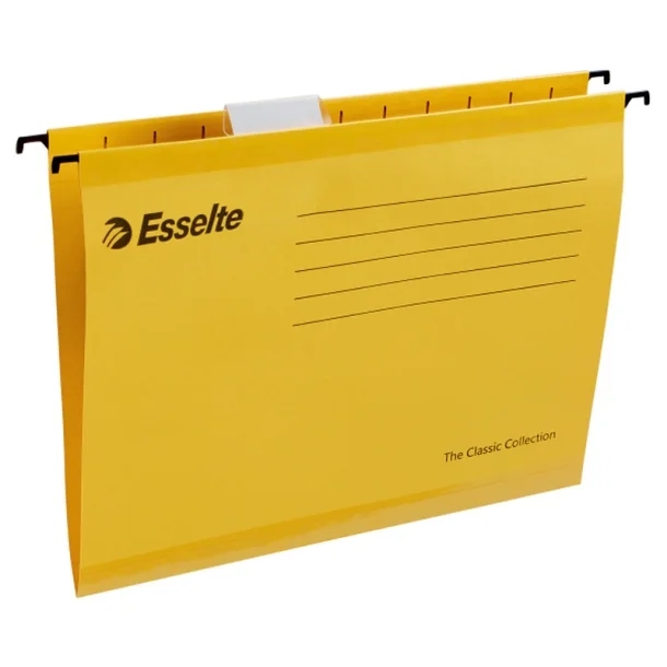 Esselte Carpeta colgante reforzada tamaño carta amarillo (25)