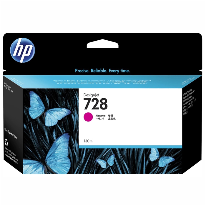 HP 728 130-ml Magenta DesignJet cartucho de tinta