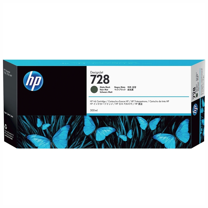 HP 728 300-ml Matte Black DesignJet cartucho de tinta