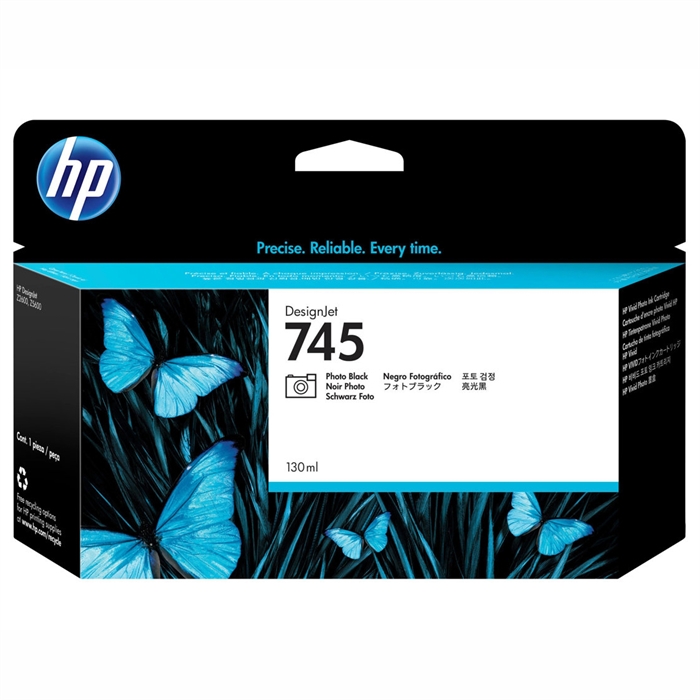 HP 745 photo black cartucho de tinta, 130 ml