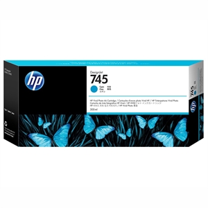 HP 745 cyan cartucho de tinta, 300 ml
