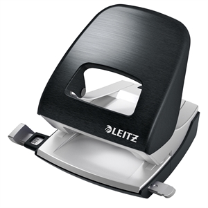 Leitz Hulapparat Style 2-huls t/30ark sort se traduce al español como: Leitz Hulapparat Style 2-hullass para 30 hojas en color negro.