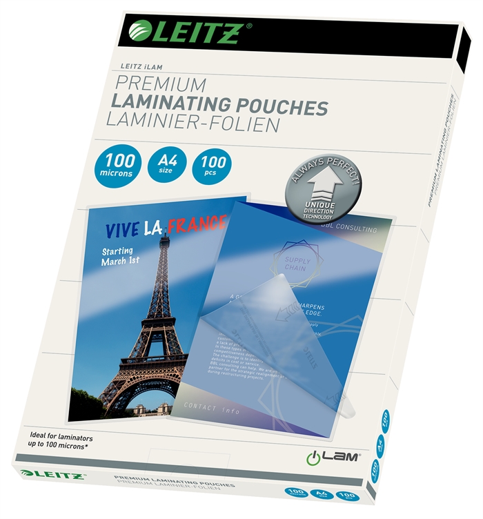 Leitz Funda de laminación Ultra High Definition brillo 100 micras A4 (100)