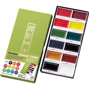 ZIG GANSAI TAMBI Aquarel juego de 12 colores