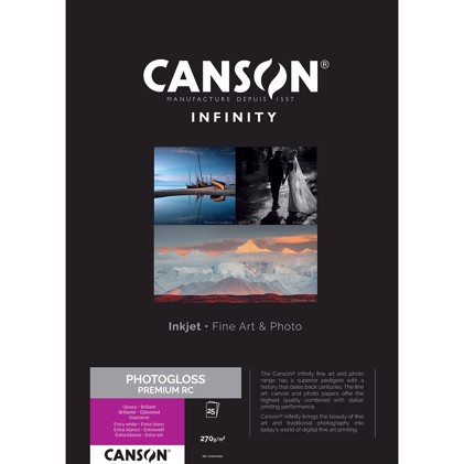 Canson PhotoGloss Premium RC 270 g/m² - A3+, 25 hojas 