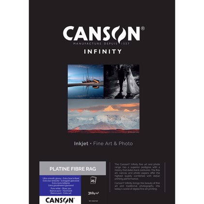 Canson Platine Fibre Rag 310 g/m² - A3+, 25 hojas 