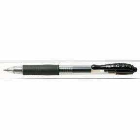 Pilot Gelpen m/klik G-2 0,5 negro