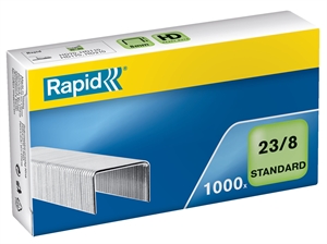 Rapid Grapas 23/8 estándar galvanizadas (1000)