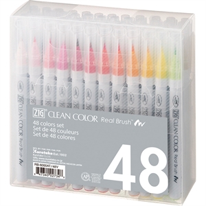 ZIG Clean Color Marcadores de Pincel Set con 48 unidades.
