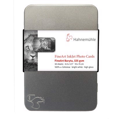 Hahnemühle FineArt Baryta Photo cards 325 g/m² - 10 x 15 cm - 30 hojas 