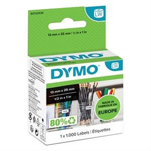 Dymo Label Multi 25 x 13 doble removible blanco (100 unidades).