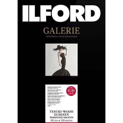 Ilford GALERIE Tesuki-Washi Echizen Warmtone Smooth 90 - 10 x 15 (102 mm x 152 mm), 50 hojas 