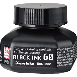 ZIG Cartoonist Tinta Negra 60 negra