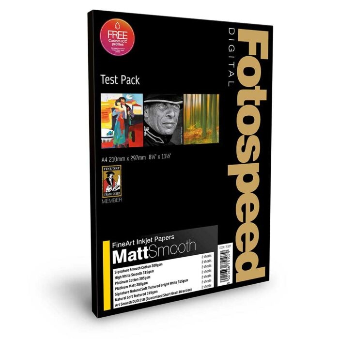 Fotospeed Fine Art Matt Smooth A4 Test Pack, 18 arca