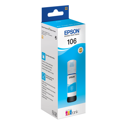 Epson T106 EcoTank Cyan botella de tinta