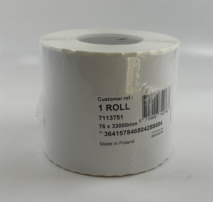 Etiqueta Epson de Alto Brillo, rollo sin fin, 76 mm x 33 metros